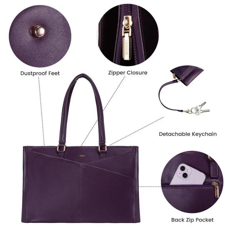 Elegant Purple Laptop Tote