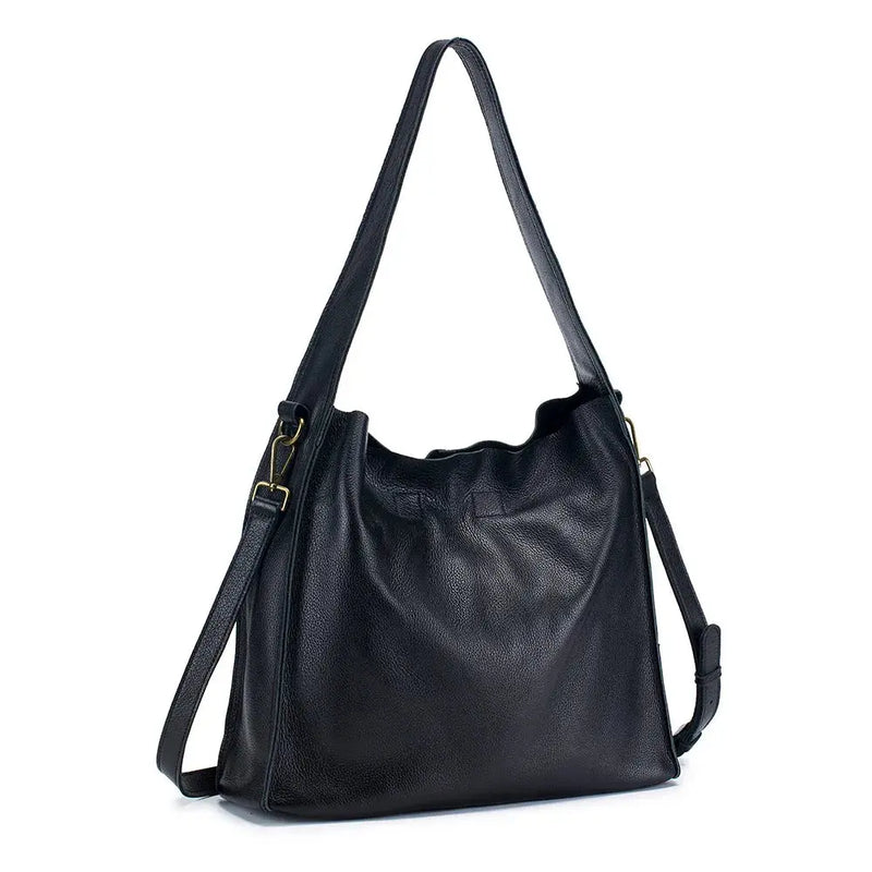 Grace’s Timeless Elegance | Genuine Cowhide Leather Tote Bag