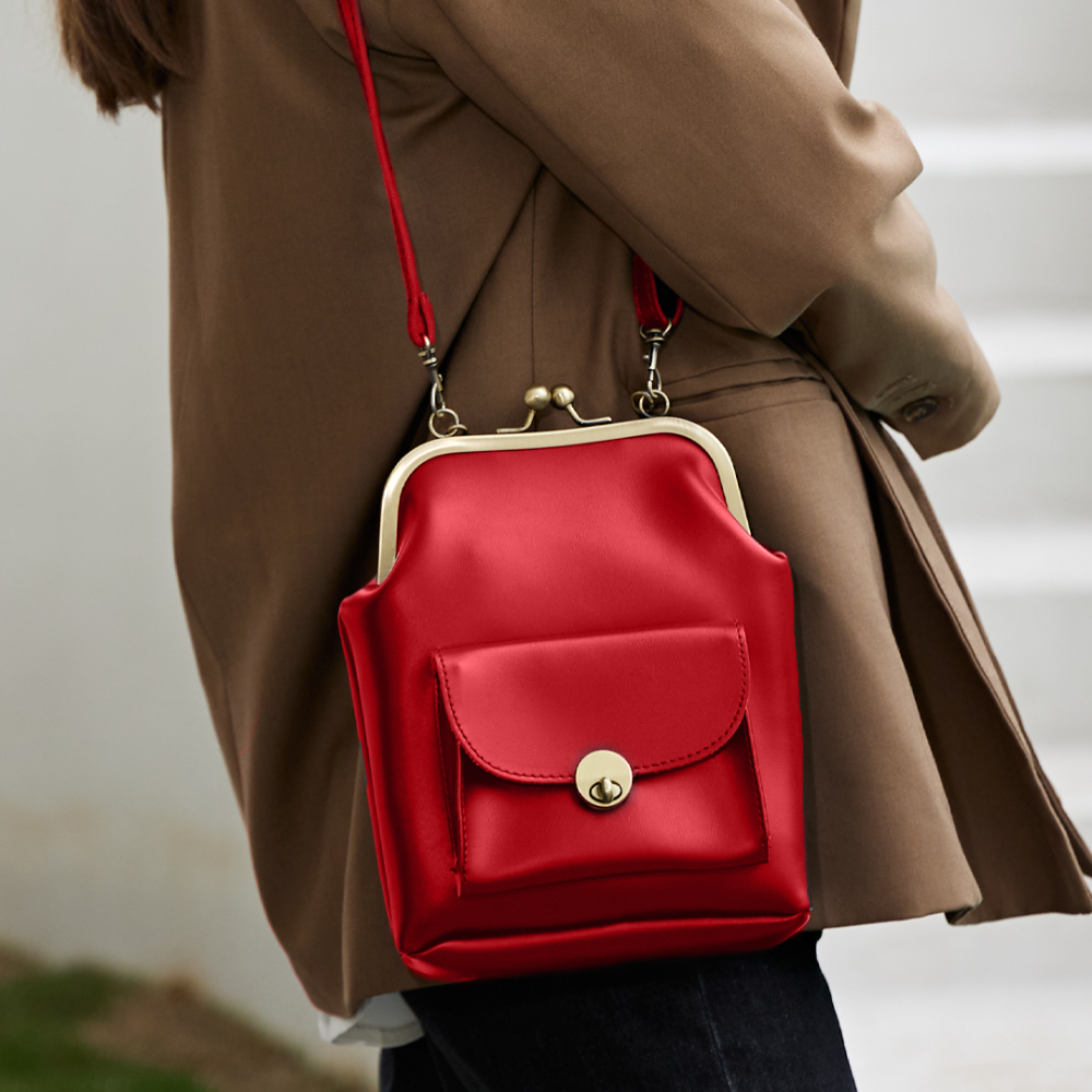 תיק וינטג' עם סגירת אבזם - רטרו שיק חיוני